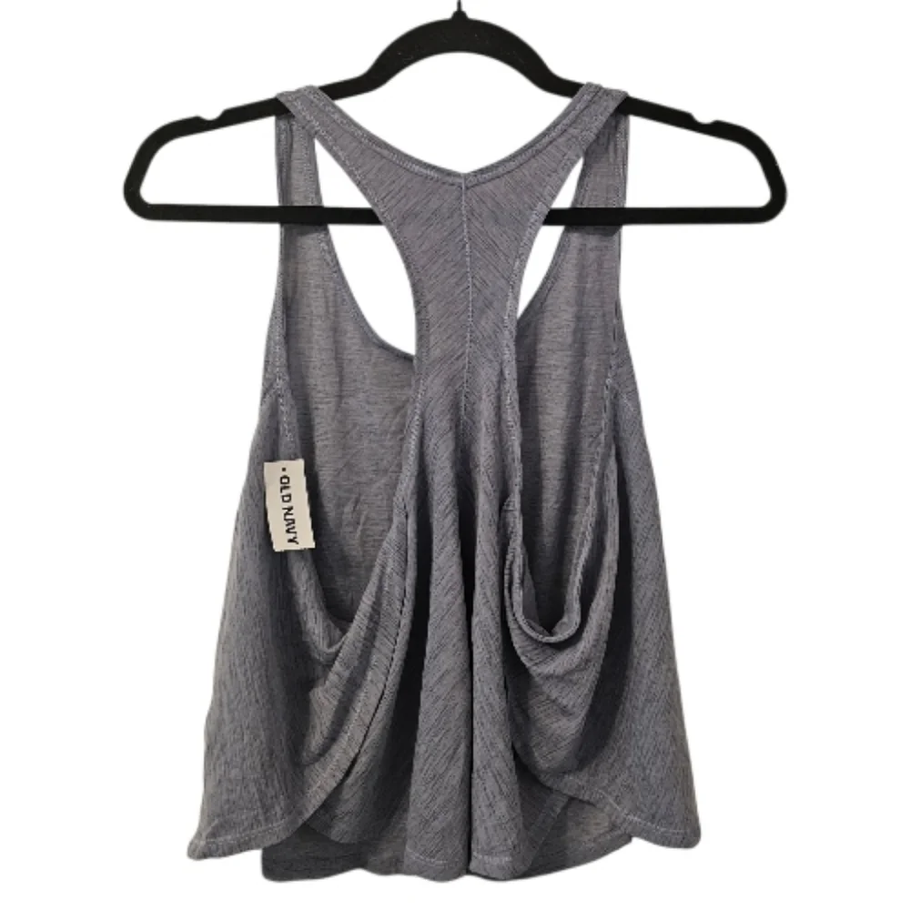 Blue Old Navy Women's Breath ON Cropped Racerback Tank Top - Picture 2 of 6